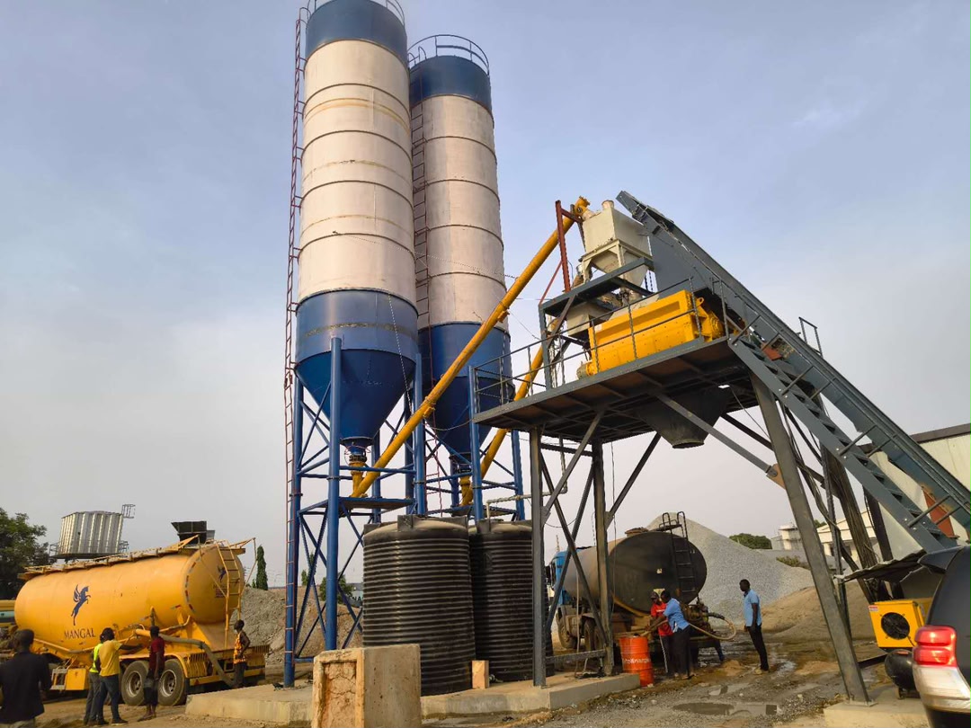 Belt type HZS batching plant Nigeria